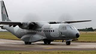 POLISH AIR FORCE CN295 DEPARTING RAF WADDINGTON