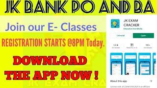 JK BANK PO & BA ONLINE COURSES (JK EXAM CRACKER APP)