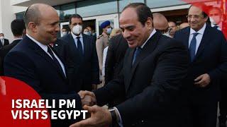 Israeli prime minister visits Egypt in first official trip for a decade