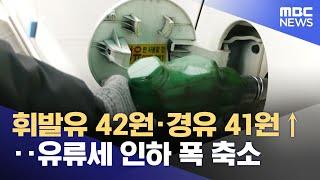 휘발유 42원·경유 41원↑‥유류세 인하 폭 축소 (2024.11.01/930MBC뉴스)