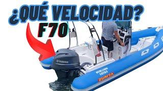 Rendimiento del Yamaha F70 4 tiempos en una RIBs de neopreno de 4,70 m Zurita