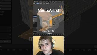 Noob vs Pro artist: messy bevel fix #blendertutorial #blender #blendercommunity #blender3d #b3d