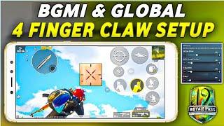 4 FINGER CLAW SETUP BGMI & GLOBAL | Best 4 Finger Claw Control And Op Sensitivity Setting