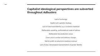 Adbusters magazine analysis