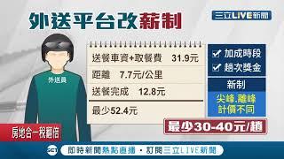 外送員哭哭～Ubereats外送抽成改新制鼓勵"尖峰時段"上線 外送員怨:薪水少25%│記者 李依庭 李文勝│【消費報你知】2020309│三立新聞台