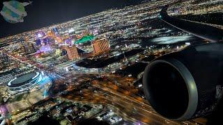 British Airways Airbus A350 Incredible Night Takeoff from Las Vegas over The Strip