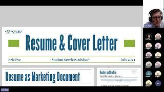 Resume and Cover Letter Building for Articling Positions Webinar