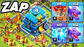 Ultimate TH12 Zap Dragon Attack Strategy for Easy 3 Stars |Th12 Attack Strategy |Th12 Zap Dragon Coc