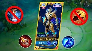 GOODBYE INSPIRE & WINTALKER!!USING THIS ZHASK PERFECT BUILD & BATTLE SPELL 2023 | MOBILE LEGENDS