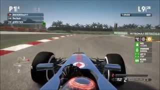 F1 2012 50% online race Malaysia Gameplay [HD]