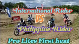 International rider vs Philippines rider.Bornok Mangosong vs Joel Evans.Pro Lites first heat.Davson