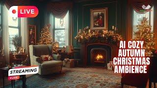 AI Cozy Autumn Christmas Ambience  Gentle Jazz Tunes & Fall Vibes for Unwind 