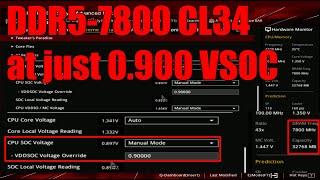 SUPER LOW SOC VOLTAGE DDR5-7800 CL34! Ryzen 9950X, Crosshair  X870E Hero