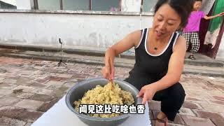 山西大同农村吃一顿稀罕饭，让妈妈回忆起60年，苦不堪言的岁月