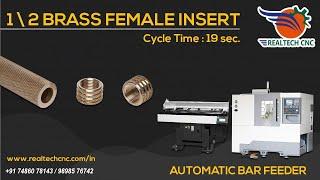 1/2 Brass Female Insert | RealTech CNC Machine  VD-310