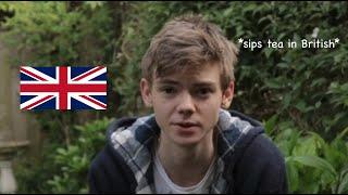 Thomas Sangster being British for 2 minutes straight