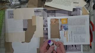 Junk Journals DIY Masterboards made in a magazine #armslengthart Making ephemera tags and cards