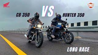 Royal Enfield Hunter 350 Vs Honda H'ness CB350 Long Highway Battle | Ye to Hona Hi Tha