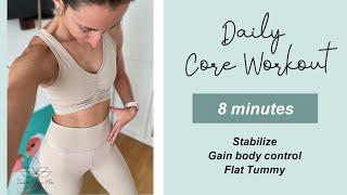 8 min DAILY CORE for FLAT TUMMY - No Equipment - Zohar.Yoga.Flex