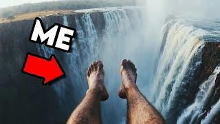 Swimming in DEVIL'S POOL in Zambia