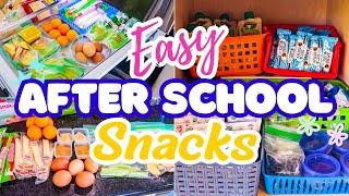 Healthy After School Snacks for Kids//fridge & pantry ideas!