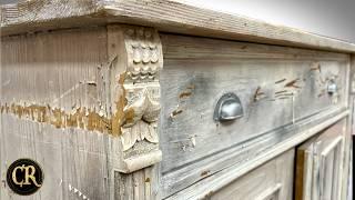 So... Much... Woodworm damage... Baker's cupboard restoration