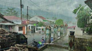 Heavy Rain and Lightning in Village Life | Terrible Storm And Strong Thunder Sound In The Village