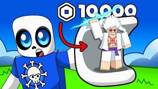 Spending $10,000 Robux For Gear FIVE Luffy In Roblox Anime Tower Defense