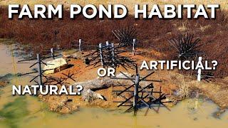 BEST Habitat For Farm Ponds?! | Natural Vs. Artificial Cover