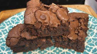 Chocolate Chip Brownies (Made w/White Sugar)