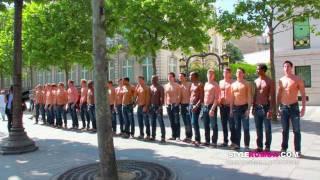 Abercrombie & Fitch 101 Shirtless Male Models Invade Paris Stylerumor.com