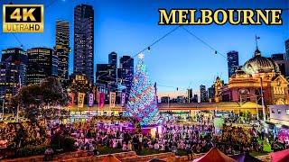 Experience Christmas Lights In Melbourne 2024 | 4K Walk