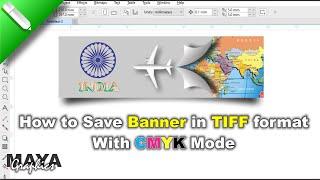 How to Save a Banner in TIFF Format with CMYK Mode | Coreldraw tutorial | #banner