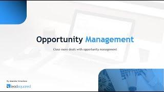 Webinar on Opportunity Management