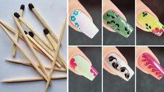 Top 10 Easy Nailart at Home  || घर में उपलब्ध चीज से करें नेलआर्ट। #naildesign #nailart