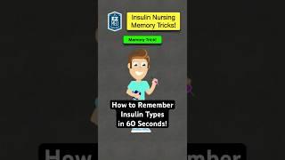  How to Remember Insulin Types in 60 Seconds! [Nursing Pharmacology Mnemonic]