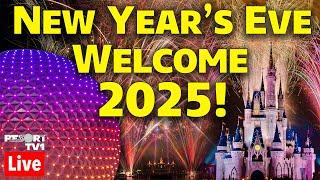 Live: New Year's Eve Fireworks at Walt Disney World - Welcome 2025 - Huge Epcot Party - Live Stream