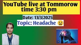 Live #Episode 28 Date 13/03/2025 Headache  ki HOMOEOPATHIC MEDICINE