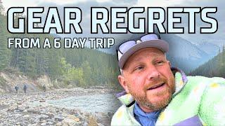 Backpacking Gear Wins and Regrets | 6 Day Trip