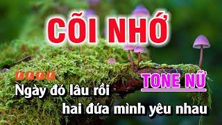 Cõi Nhớ Karaoke Tone Nữ Nhạc Sống | Nguyễn Duy