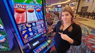 We Put $100 in the New NFL Triple Score Slot Machine in Las Vegas...