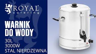 Warnik do wody Royal Catering RCWK 30L | Prezentacja produktu