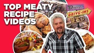 Top Meaty Recipe Videos with Guy Fieri | Guy's Big Bite | Food Network