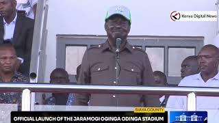 Listen to Raila Odinga's CHARGING Remarks in front of Museveni and President Ruto in Siaya!!