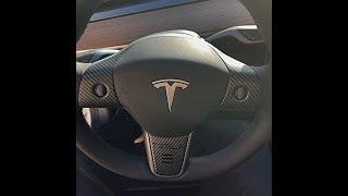 CoolKo Covers - Matte Carbon Fiber Pattern 1 Set Compatible with Tesla Model 3 & Y