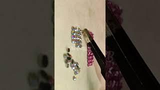 Oddly satisfying rhinestones stacking The Crafty B #Shorts #aesthetic