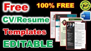 How to Create Resume in MS Word | Modern Resume Template | How to Make CV