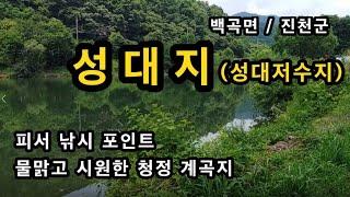 [진천]_ 성대지 / 시원한 피서 낚시 / 청정옥수 계곡지 / 배스터 / 충북 진천군 백곡면 성대리