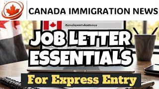 Canada Express Entry EMPLOYMENT REFERENCE LETTER Guide | What should be included in a Job Letter