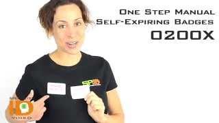 One Step Manual Self-Expiring Badges by Specialist ID